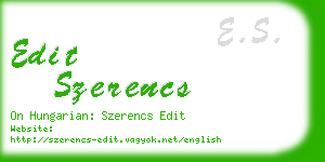 edit szerencs business card